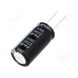 10 pcs : PF2E221MNN1836 - Capacitor: electrolytic, THT, 220uF, 250VDC, Ø18x35.5mm, ±20%