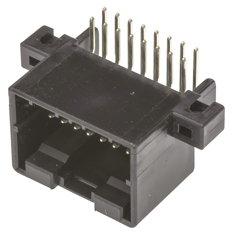 1 pcs - TE Connectivity, MULTILOCK 040 Female Connector Housing, 2.5mm Pitch, 16 Way, 2 Row Right Angle