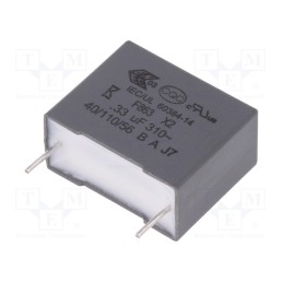 20 pcs : F863BN334K310Z - Capacitor: polypropylene, 0.33uF, 18x14.5x8.5mm, THT, ±10%, 15mm