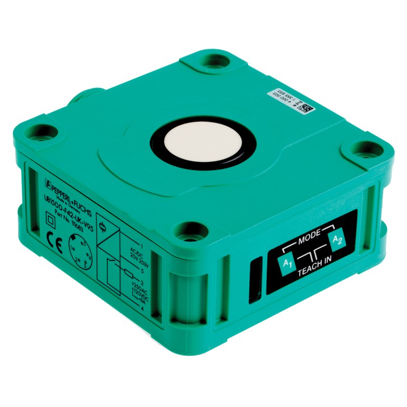 1 pcs - Pepperl + Fuchs Ultrasonic Block-Style Proximity Sensor, 70 - 1500 mm Detection, NO/NC Output, 20 V dc, 253 V