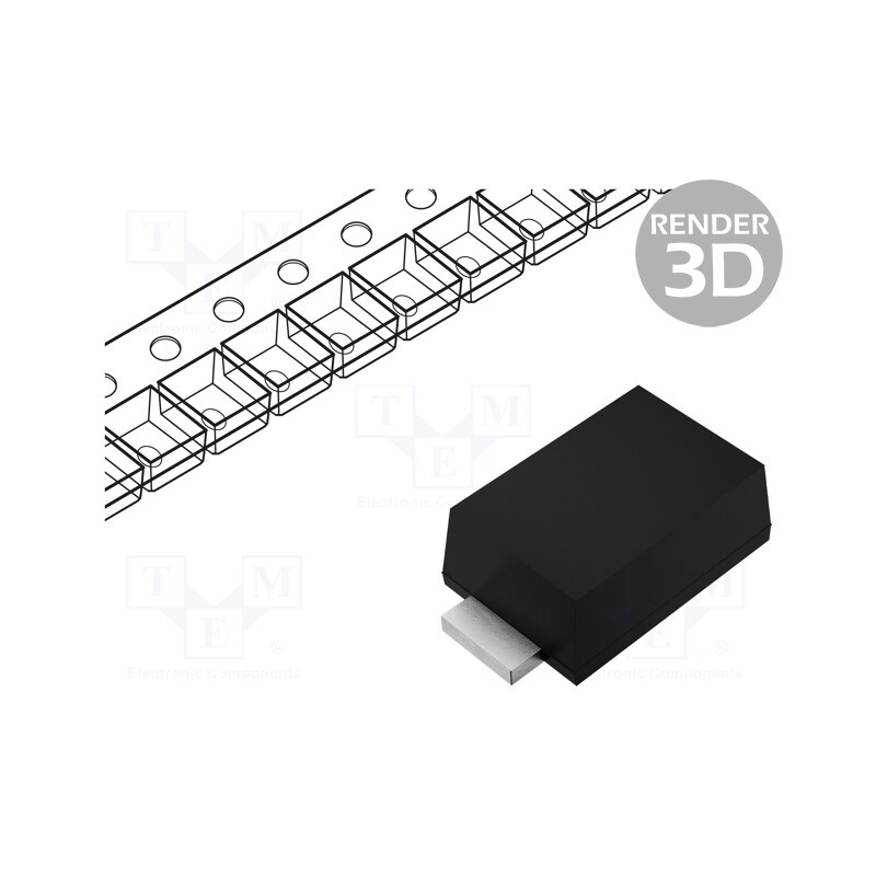 50 pcs : S3ABF - Diode: rectifying, SMD, 50V, 3A, SMB flat, Ufmax: 1.1V, Ifsm: 100A