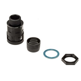 1 Pack of 4 - PMA Straight, Conduit Fitting, 17mm Nominal Size, M20, PA 6, Black