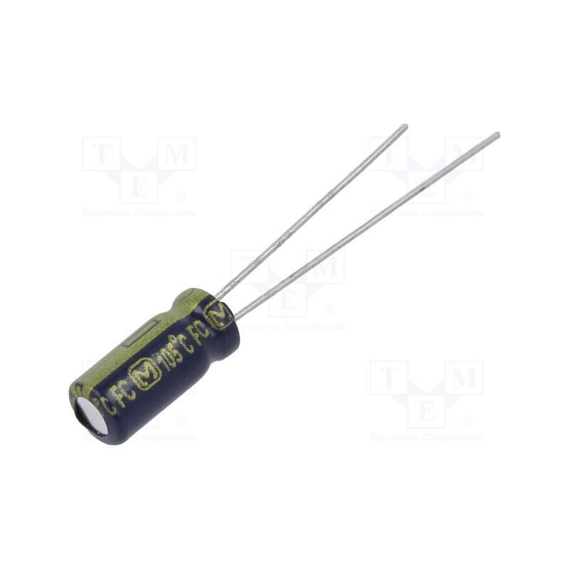 50 pcs : EEUFC1A101S - Capacitor: electrolytic, low ESR, THT, 100uF, 10VDC, Ø5x11mm, ±20%