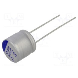 10 pcs : YL1J826M1009MBB - Capacitor: hybrid, THT, -55÷125°C, Body dim: Ø10x9.5mm, 82uF, 63VDC