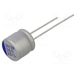 10 pcs : YL1E567M1009MBB - Capacitor: hybrid, THT, -55÷125°C, Body dim: Ø10x9.5mm, 560uF, ±20%
