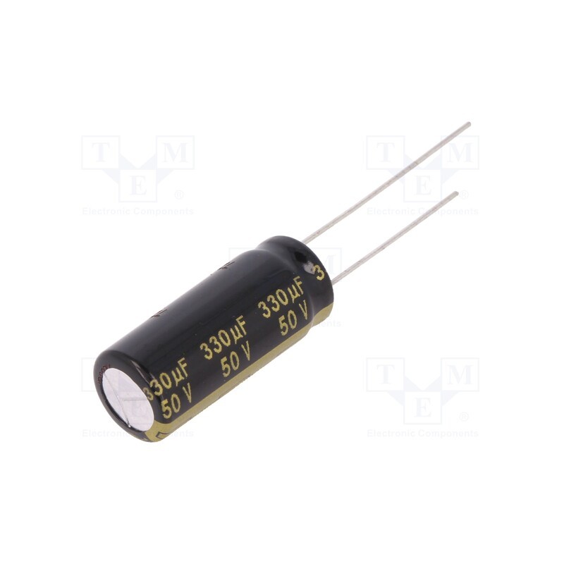 10 pcs : EEUFM1H331L - Capacitor: electrolytic, low ESR, THT, 330uF, 50VDC, Ø10x25mm, ±20%