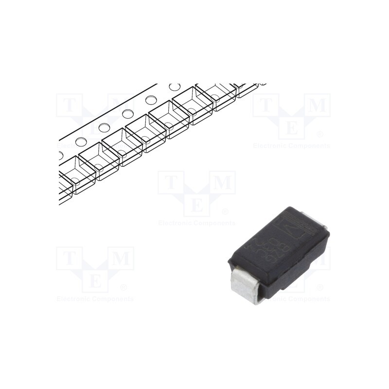 10 pcs : BZG03C24-M3-08 - Diode: Zener, 3W, 24V, SMD, , SMA, single diode