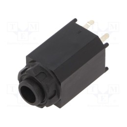 10 pcs : CL11063SA J/SKT S1V/SBS/SPN (W/O EARTH) - Socket, Jack 6,3mm, female, straight, THT, S1V