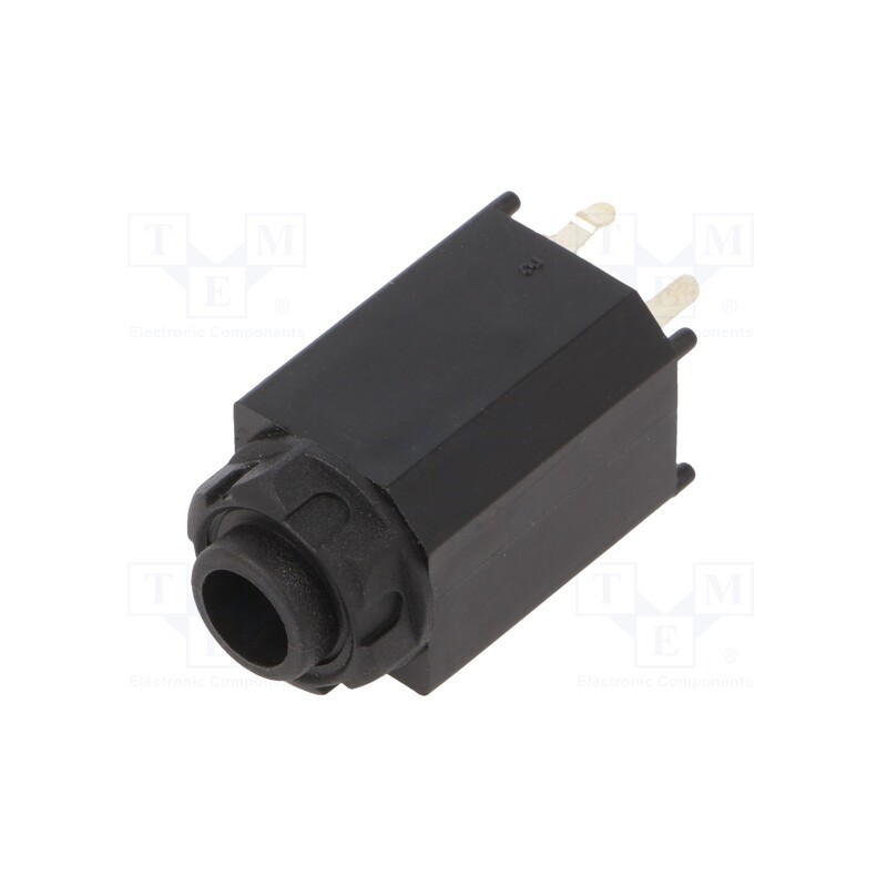 10 pcs : CL11063SA J/SKT S1V/SBS/SPN (W/O EARTH) - Socket, Jack 6,3mm, female, straight, THT, S1V