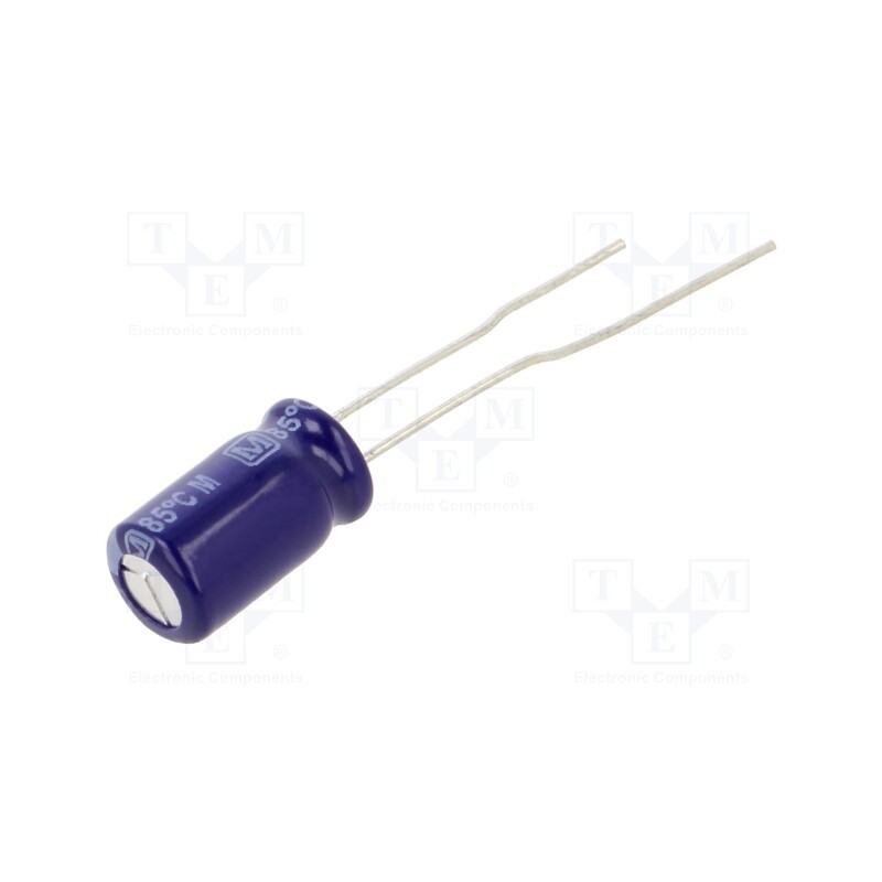 50 pcs : ECA1AM331I - Capacitor: electrolytic, THT, 330uF, 10VDC, Ø6.3x11.2mm, ±20%, M-A