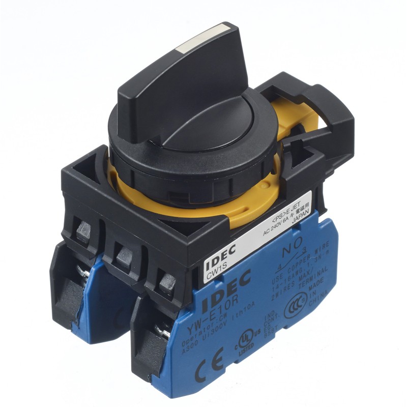 1 pcs - Idec Selector Switch - (DPST) 22mm Cutout Diameter 3 Positions