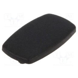 20 pcs : A5023000 - Cap, ABS, black, push-in, oval, A2423