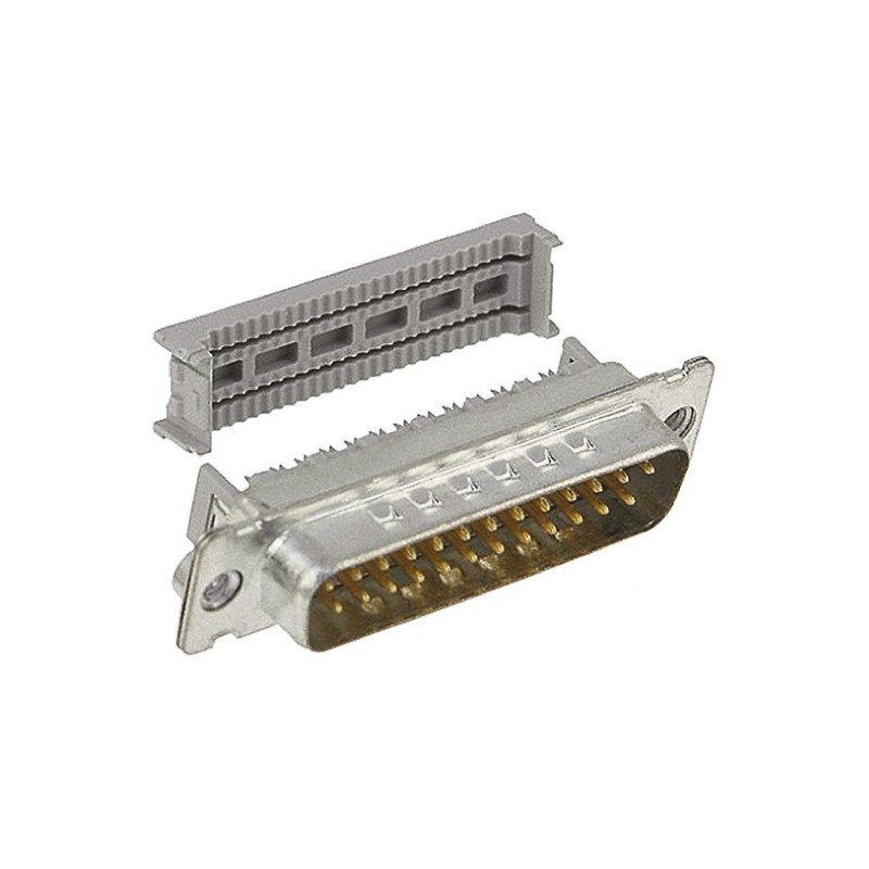 1 pcs - 3M 8200 25 Way Right Angle Cable Mount D-sub Connector Plug, 1.27mm Pitch