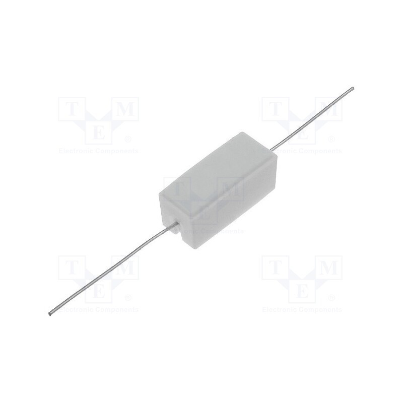 50 pcs : CRL5W-1R1 - Resistor: power, cement, THT, 1.1Ω, 5W, ±5%, 9.5x9.5x22mm