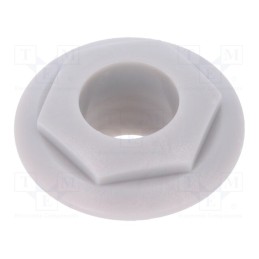 50 pcs : CL14218GY - Nut with external thread, S4 series Jack sockets, grey, S4