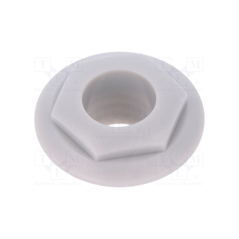 50 pcs : CL14218GY - Nut with external thread, S4 series Jack sockets, grey, S4