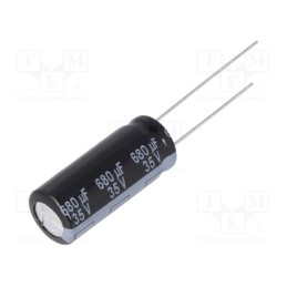 10 pcs : EEUFR1V681L - Capacitor: electrolytic, low ESR, THT, 680uF, 35VDC, Ø10x25mm, ±20%