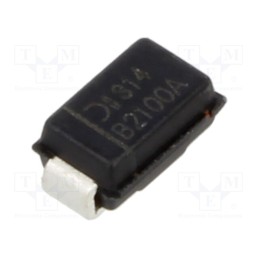 20 pcs : B2100A-13-F - Diode: Schottky rectifying, SMD, 100V, 2A, SMA,