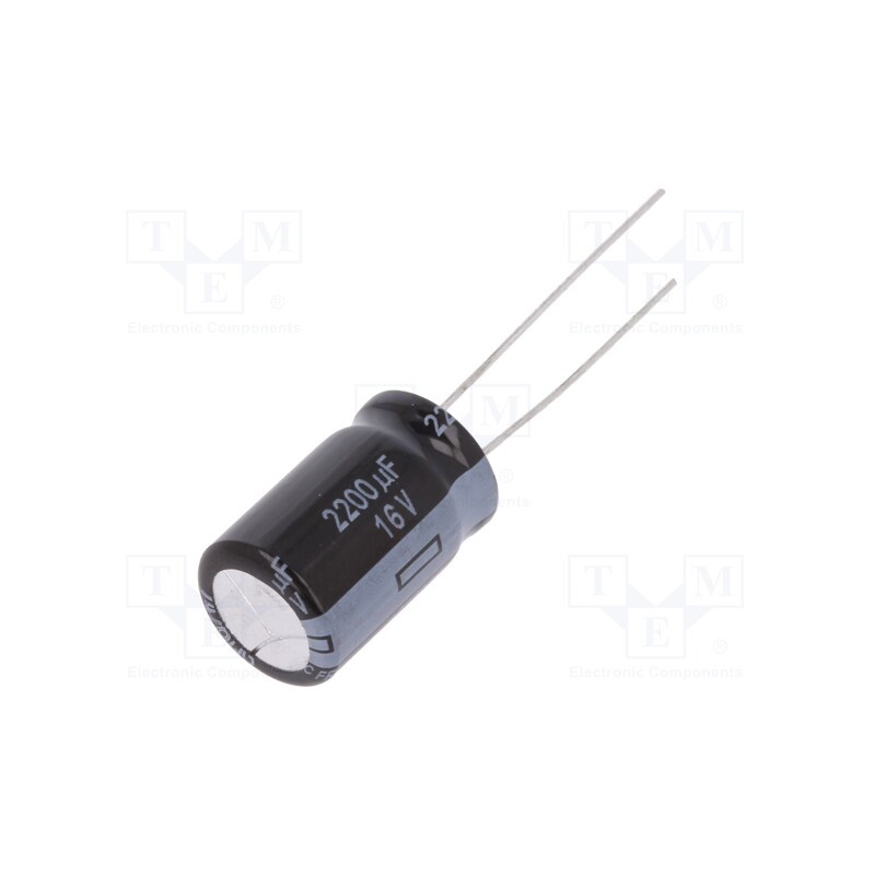 10 pcs : EEUFR1C222 - Capacitor: electrolytic, low ESR, THT, 2200uF, 16VDC, Ø12.5x20mm