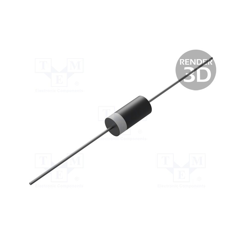20 pcs : P4KE18A - Diode: TVS, 400W, 18V, 16.5A, unidirectional, ±5%, DO15,
