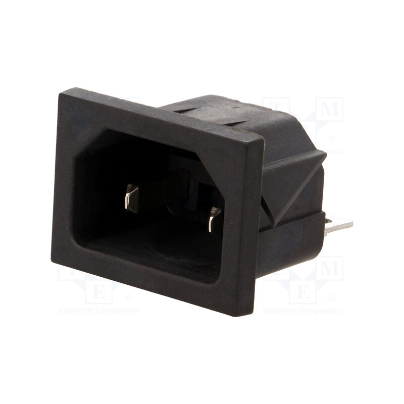 10 pcs : CL191930 - Connector: AC supply, socket, male, 10A, 250VAC, IEC 60320, C18