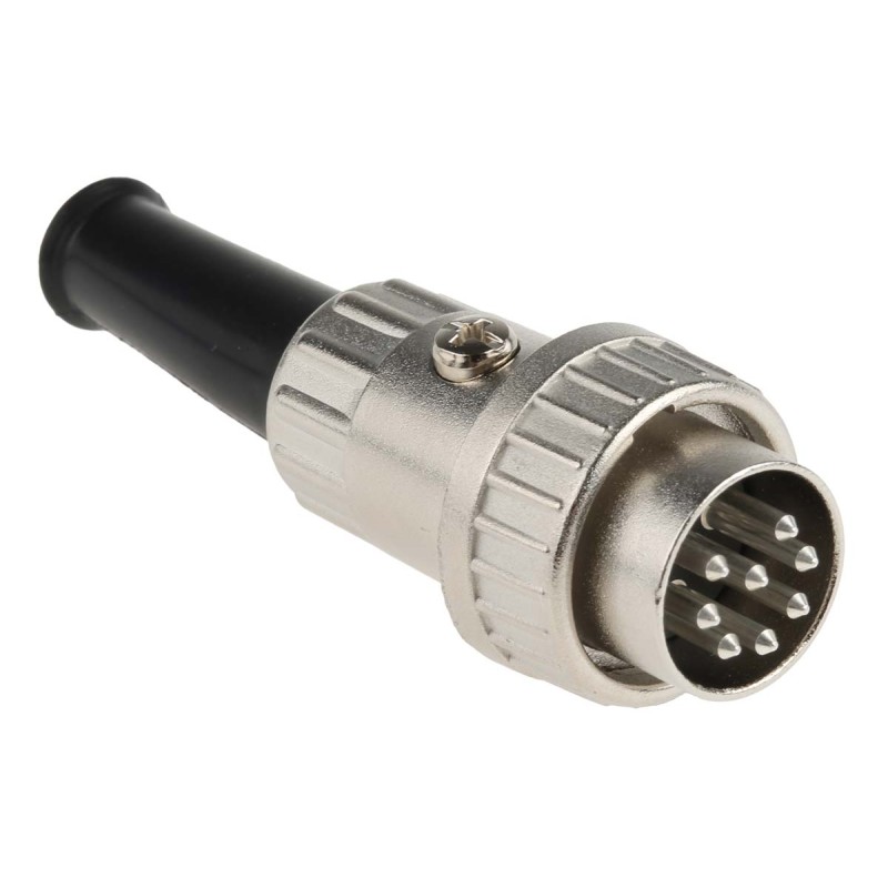 1 pcs - RS PRO 8 Pole Din Plug, 1A, 100 V ac, Bayonet, Male, Cable Mount