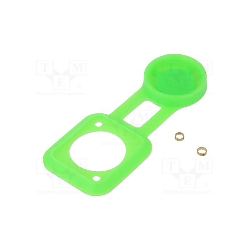 10 pcs : CP299805 - Socket gasket with dust cap, green, XLR standard, 19x24mm, FT