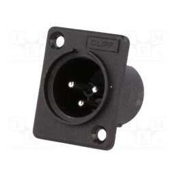 10 pcs : CP3000 - Socket, XLR, male, PIN: 3, for panel mounting,screw, soldering