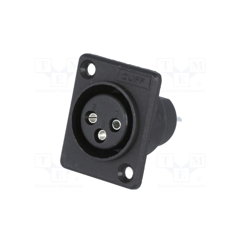 10 pcs : CP3001 - Socket, XLR, female, PIN: 3, for panel mounting,screw, soldering