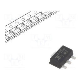 20 pcs : LDI1117-05U - IC: voltage regulator, LDO,linear,fixed, 5V, 1A, SOT89, SMD, ±1%