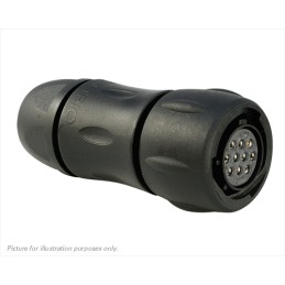 1 pcs - Souriau Circular Connector, 10 Contacts, Cable Mount, Socket, Female, IP68, IP69K, UTS Series