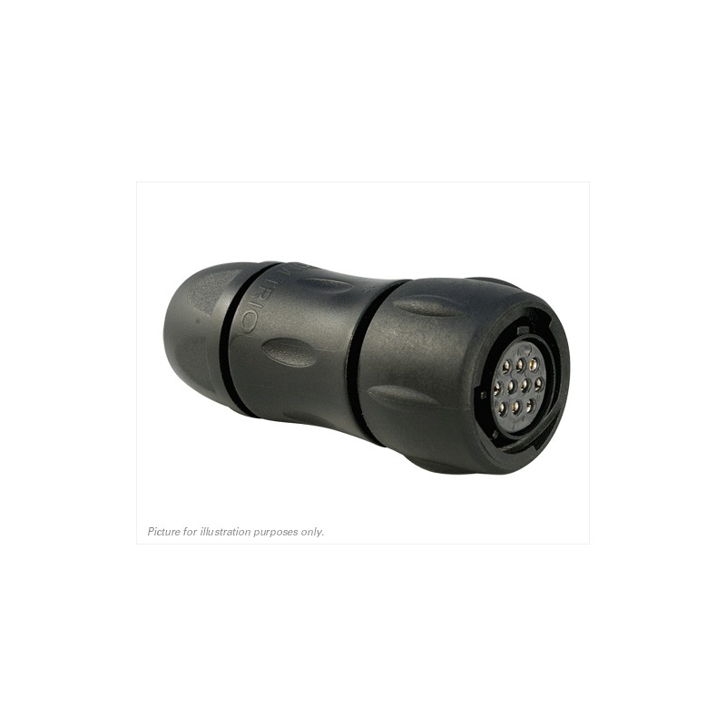 1 pcs - Souriau Circular Connector, 10 Contacts, Cable Mount, Socket, Female, IP68, IP69K, UTS Series