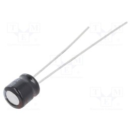 50 pcs : ECEA1EKS100 - Capacitor: electrolytic, THT, 10uF, 25VDC, Ø5x5mm, Pitch: 2mm, ±20%