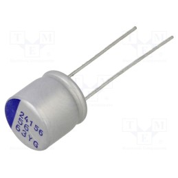 10 pcs : YG1J566M1009MBB - Capacitor: hybrid, THT, -55÷125°C, Body dim: Ø10x9.5mm, 56uF, 63VDC