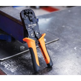 1 pcs - Tempo Hand Crimp Tool for RJ9 Connector, RJ11 Connector, RJ12 Connector, RJ45 Connector