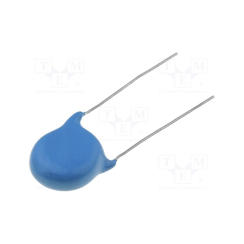 10 pcs : - Capacitor: ceramic, 2.2nF, 10kV, THT, 10mm, Øpin: 600um
