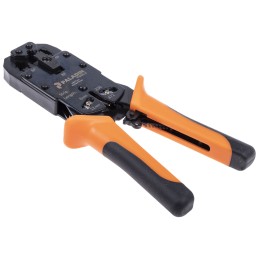 1 pcs - Tempo Hand Crimp Tool for RJ9 Connector, RJ11 Connector, RJ12 Connector, RJ45 Connector