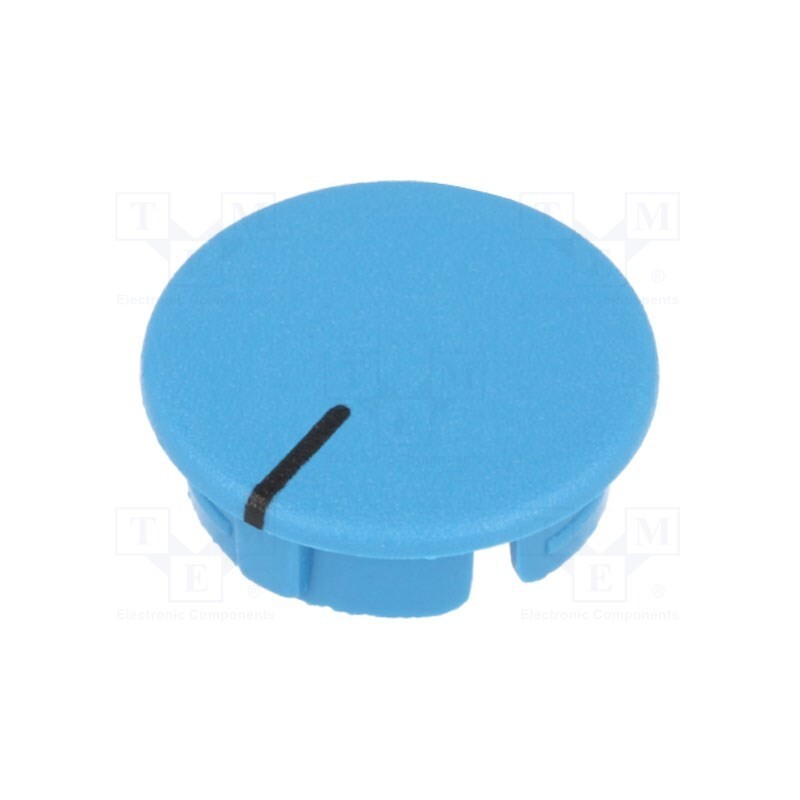 10 pcs : A4110106 - Cap, ABS, blue, push-in, Pointer: black, round, A2510,A2609