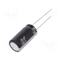 10 pcs : EEUEB2C330 - Capacitor: electrolytic, THT, 33uF, 160VDC, Ø10x20mm, Pitch: 5mm