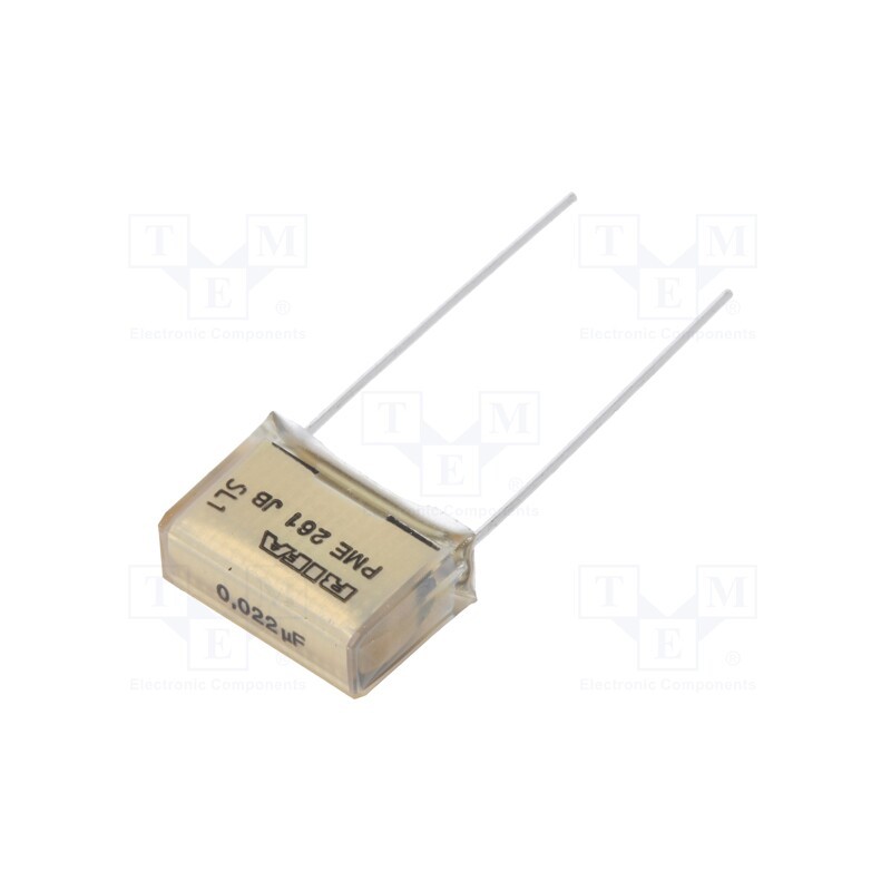 10 pcs : PME261JB5220KR30 - Capacitor: paper, 22nF, 500VAC, 15.2mm, ±10%, THT, PME261, 1000VDC