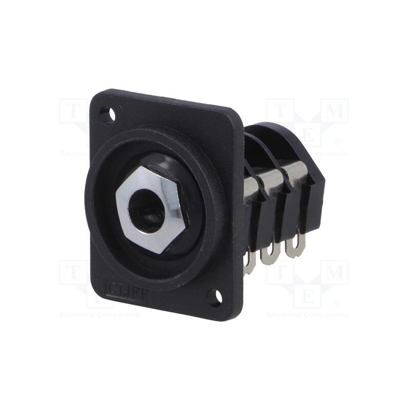 10 pcs : CP303080X - Socket, Jack 6,3mm, female, stereo, soldering, XLR standard, FT