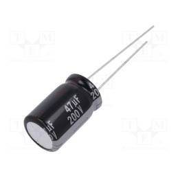 10 pcs : EEUED2D470 - Capacitor: electrolytic, THT, 47uF, 200VDC, Ø12.5x20mm, Pitch: 5mm