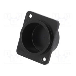 10 pcs : CP30400MB3 - Protection cap, black, metal, XLR standard, Holes pitch: 19x24mm