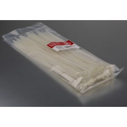 1 Bag of 100 - RS PRO Cable Tie, 300mm x 4.8 mm, Natural Nylon, Pk-100