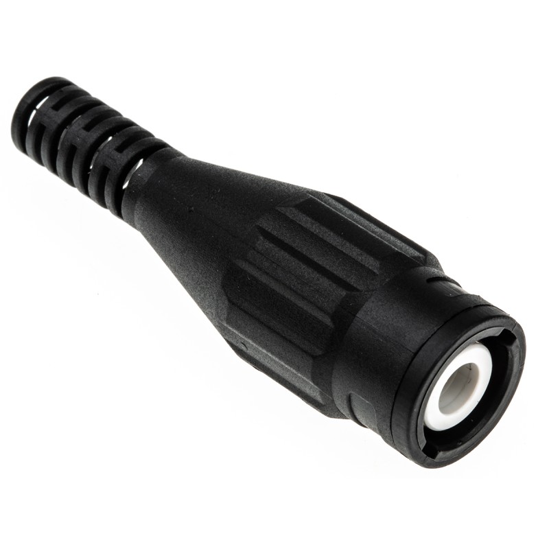 1 pcs - Staubli, Plug Cable Mount BNC Connector, Crimp Termination, Straight Body