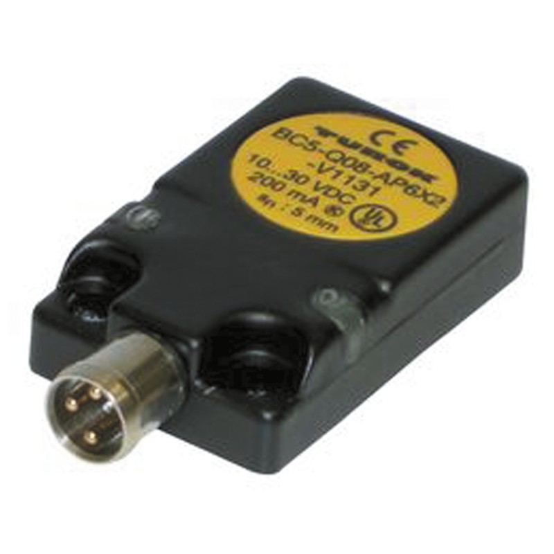 1 pcs - Turck Capacitive Block-Style Proximity Sensor, 5 mm Detection, NPN Output, 10 - 30 V dc, IP67