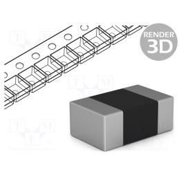50 pcs : LQM21FN100N00L - Inductor: ferrite, SMD, 0805, 10uH, 60mA, 0.65Ω, 15MHz, ±30%, LQM