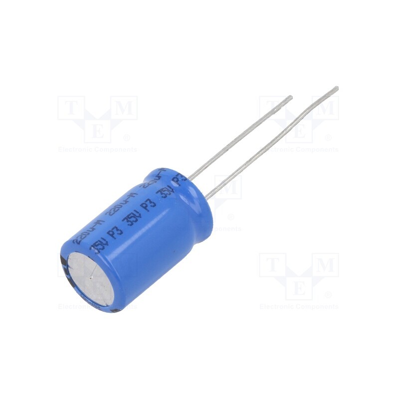 10 pcs : MAL213630221E3 - Capacitor: electrolytic, THT, 220uF, 35VDC, Ø10x16mm, Pitch: 5mm