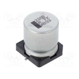 10 pcs : EEVFK1A222Q - Capacitor: electrolytic, low ESR, SMD, 2200uF, 10VDC, Ø12.5x13.5mm