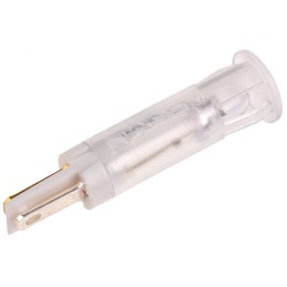 1 pcs - APEM White Panel Mount Indicator, 24V dc, 8mm Mounting Hole Size, Faston, Solder Lug Termination